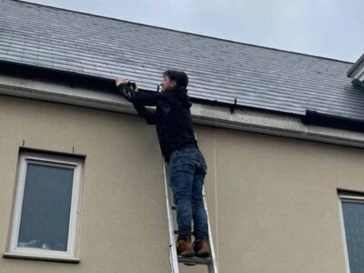 Guttering repair in progress the Southwest