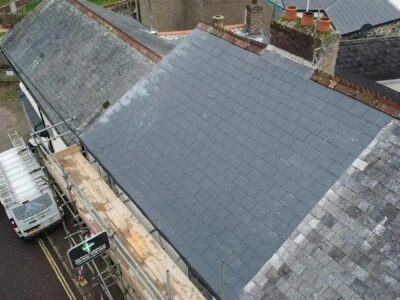 New roof tiles slate grey the Southwest