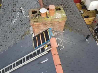 New roofing tiles and roof ridge the Southwest