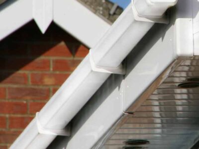 White Roof Guttering, White Soffits the Southwest