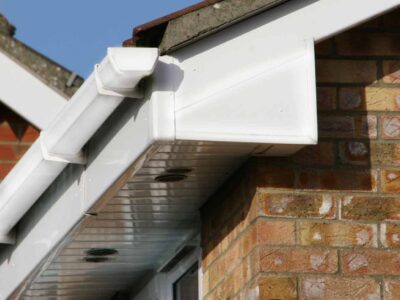 White Roof Guttering, White Soffits the Southwest