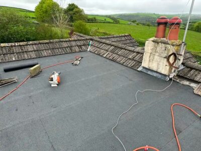 Flat roof replacement at property the Southwest