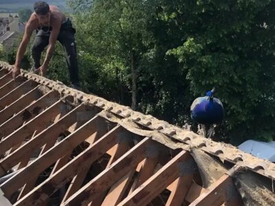 Roof ridge and verges removed roofing the Southwest